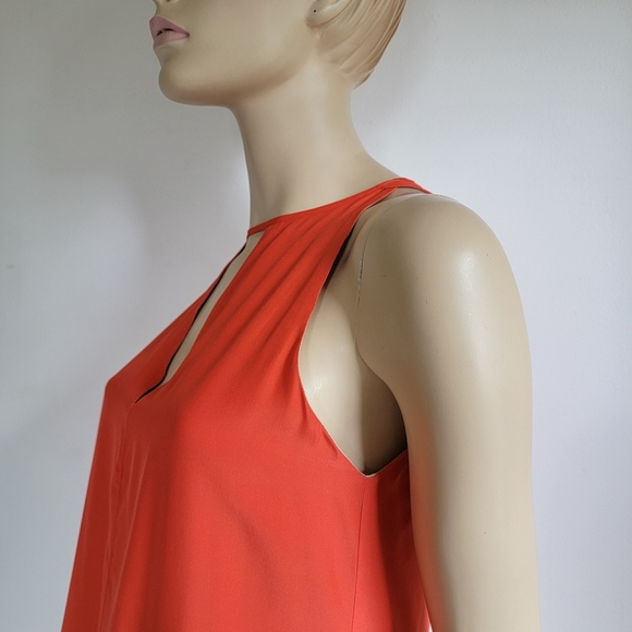 PARKER Crosby Color Block Keyhole Silk Dress - Picture 9 of 13